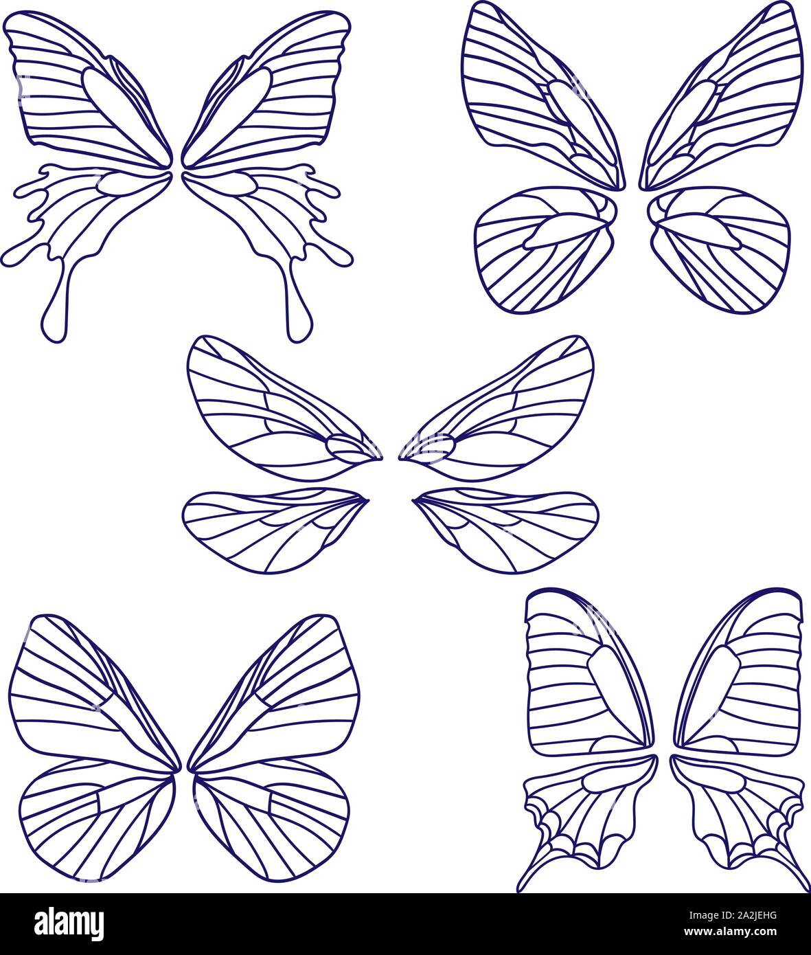 Des Ailes De Papillons Silhouettes Isol Sur Fond Blanc Au Format des-ailes-de-papillons-silhouettes-isol-sur-fond-blanc-au-format