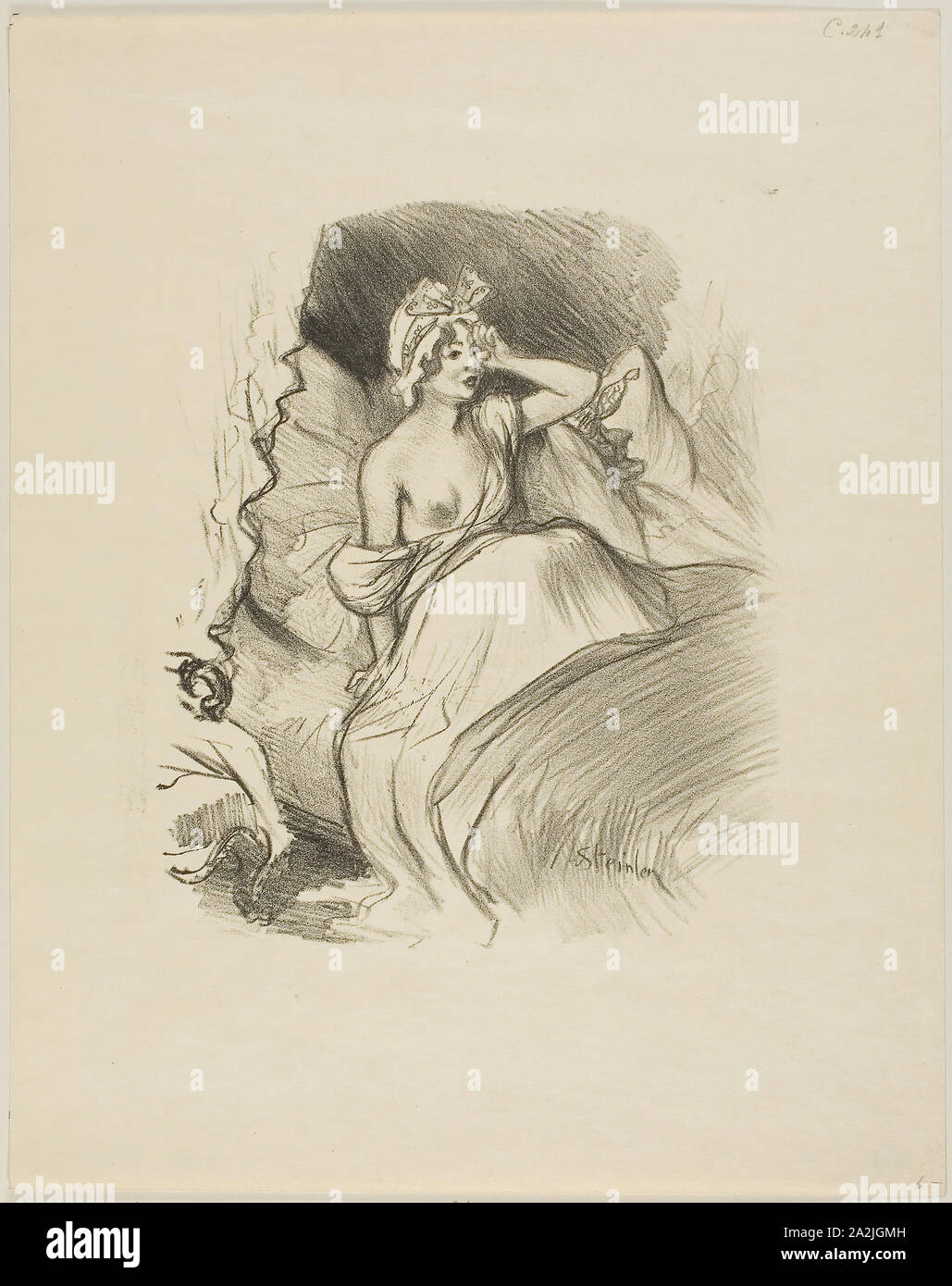 Petite Rosette, juin 1900, Théophile-Alexandre Steinlen, Français, né en Suisse, 1859-1923, France, lithographie en noir sur vélin crème, 222 × 185 mm (image), 349 × 277 mm (feuille Banque D'Images