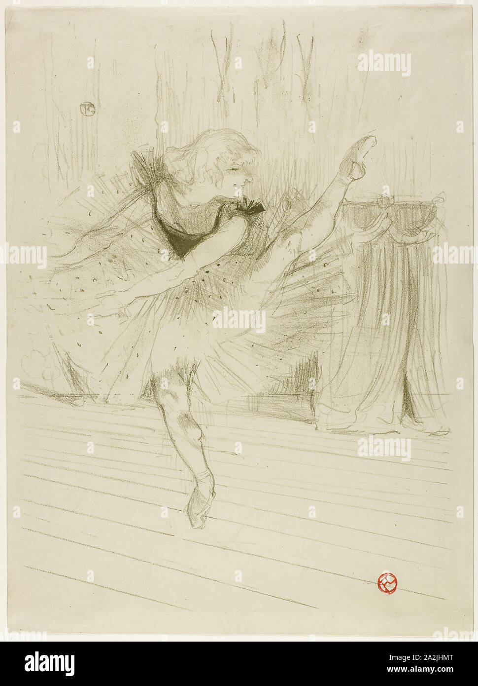 Mme Ida Heath, danseur français, 1894, Henri de Toulouse-Lautrec, Français, 1864-1901, France, lithographie couleur sur vélin crème, 355 × 261 mm (image), 377 × 280 mm (feuille Banque D'Images