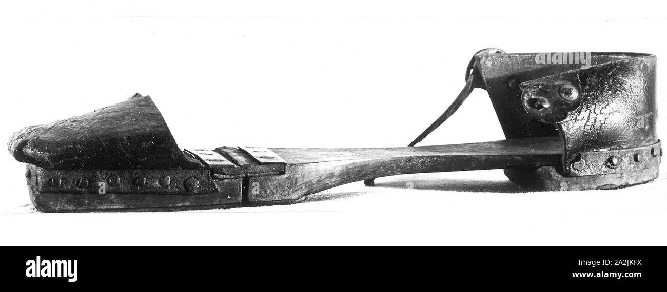 Boucher (1), 1830/60, en Angleterre, en cuir et bois Banque D'Images