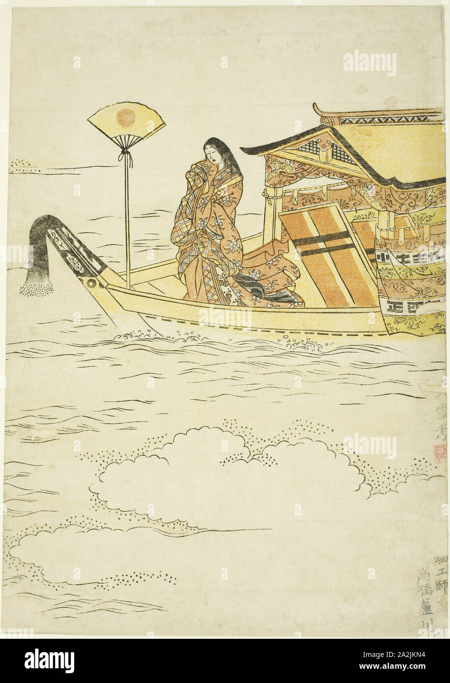 Dame Tamamushi, 1765, le japonais, le Japon, la couleur, estampe chuban, 27,4 x 19,6 cm Banque D'Images