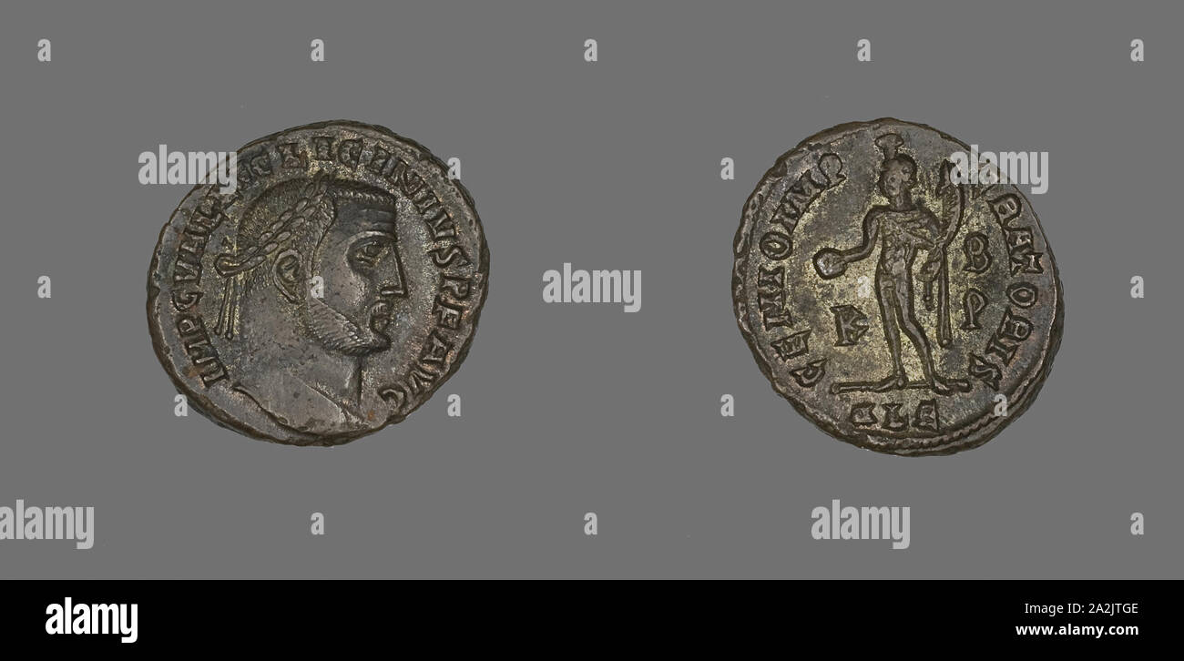 (Coin) comme représentant l'Empereur Licinius, AD 308/324, Roman, frappées en Alexandrie, Egypte, Alexandrie, Bronze, diam. 2,4 cm, 6,69 g Banque D'Images