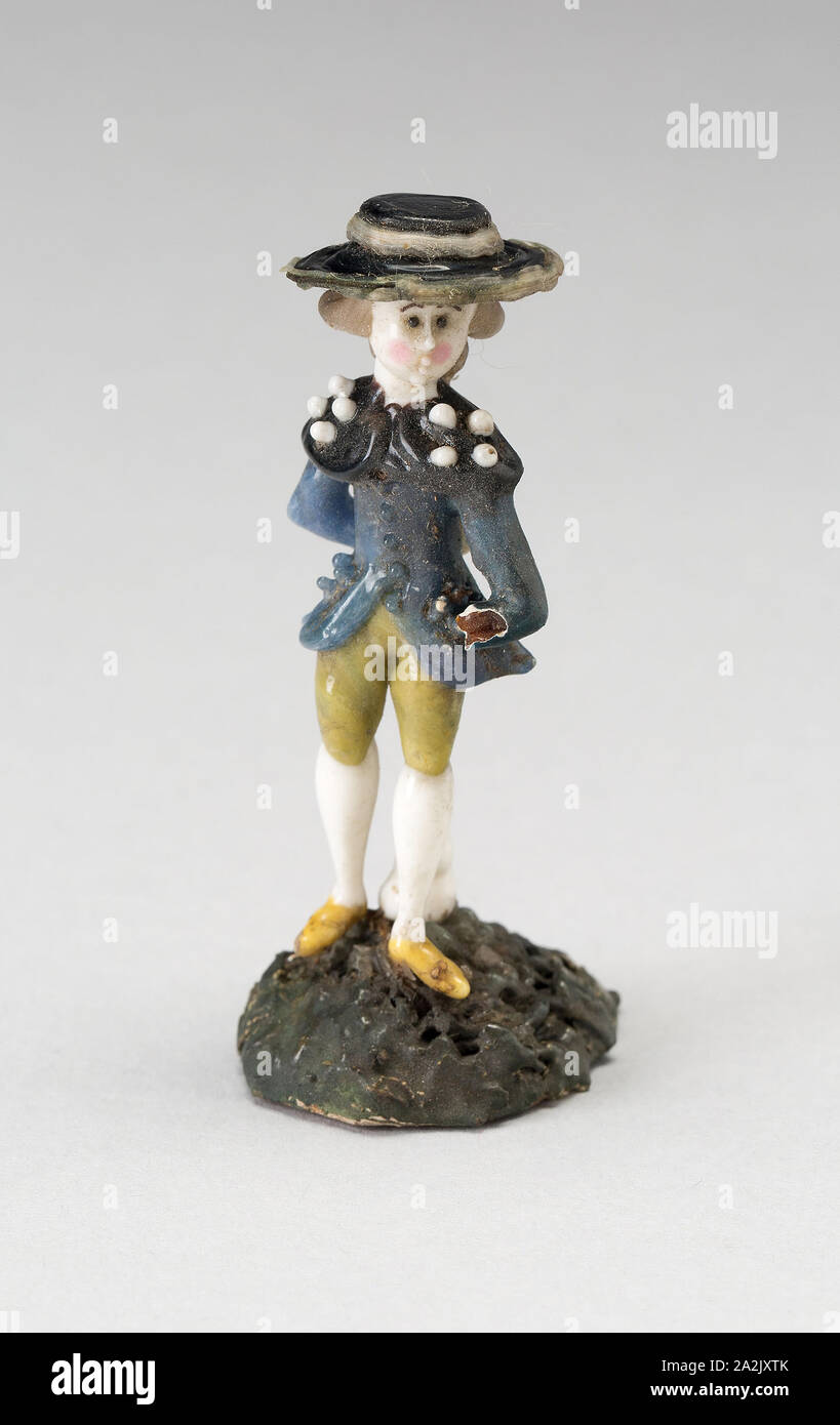 Garçon, 1750/99, Nevers, France, verre, verre de Murano (Nevers), metal induit, H. 7 cm (2 3/4 po Banque D'Images