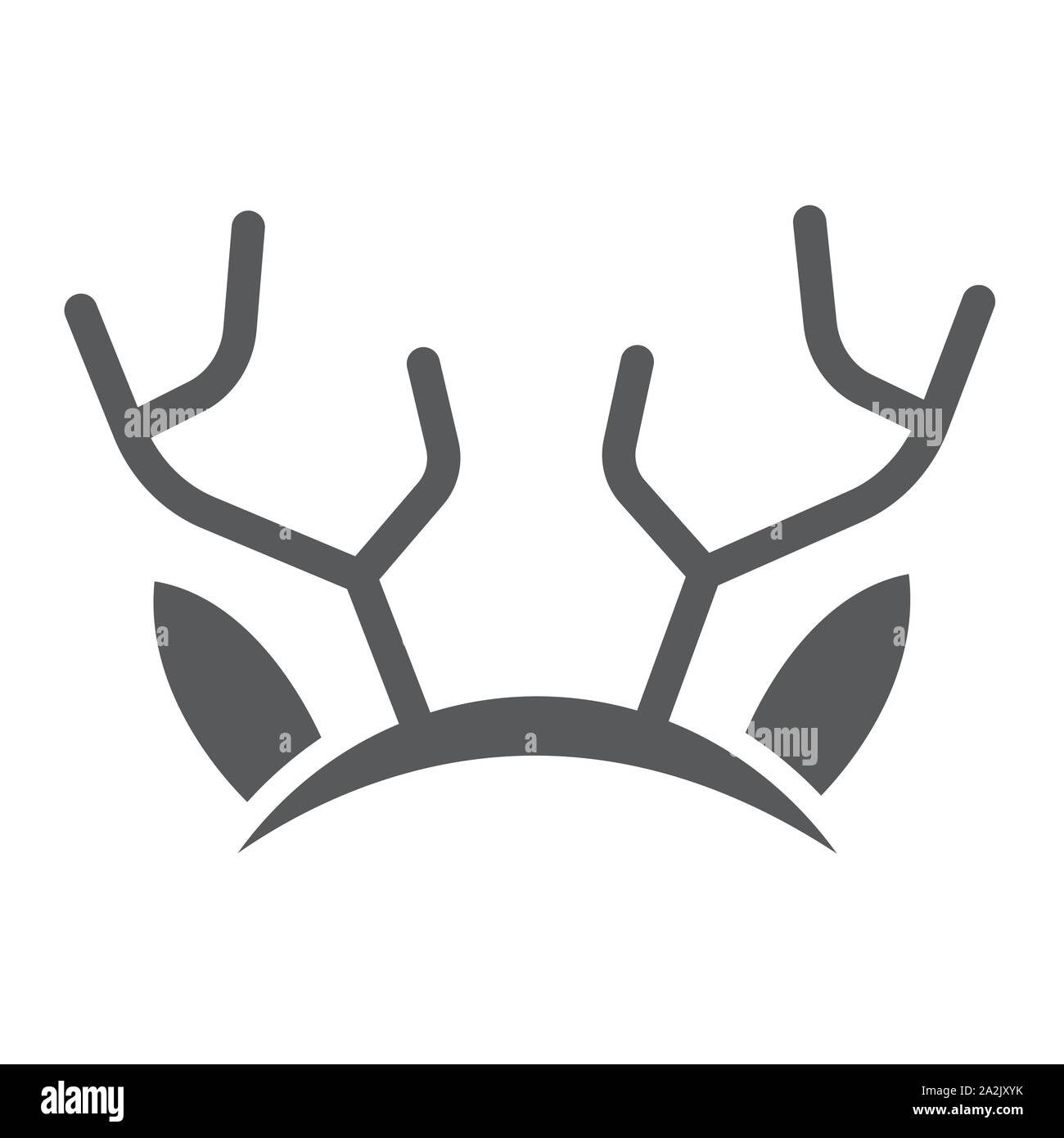Oreilles de renne, icône glyphe masque Maison et décoration, masque parti signer, le vectoriel, un modèle solide sur un fond blanc. Illustration de Vecteur