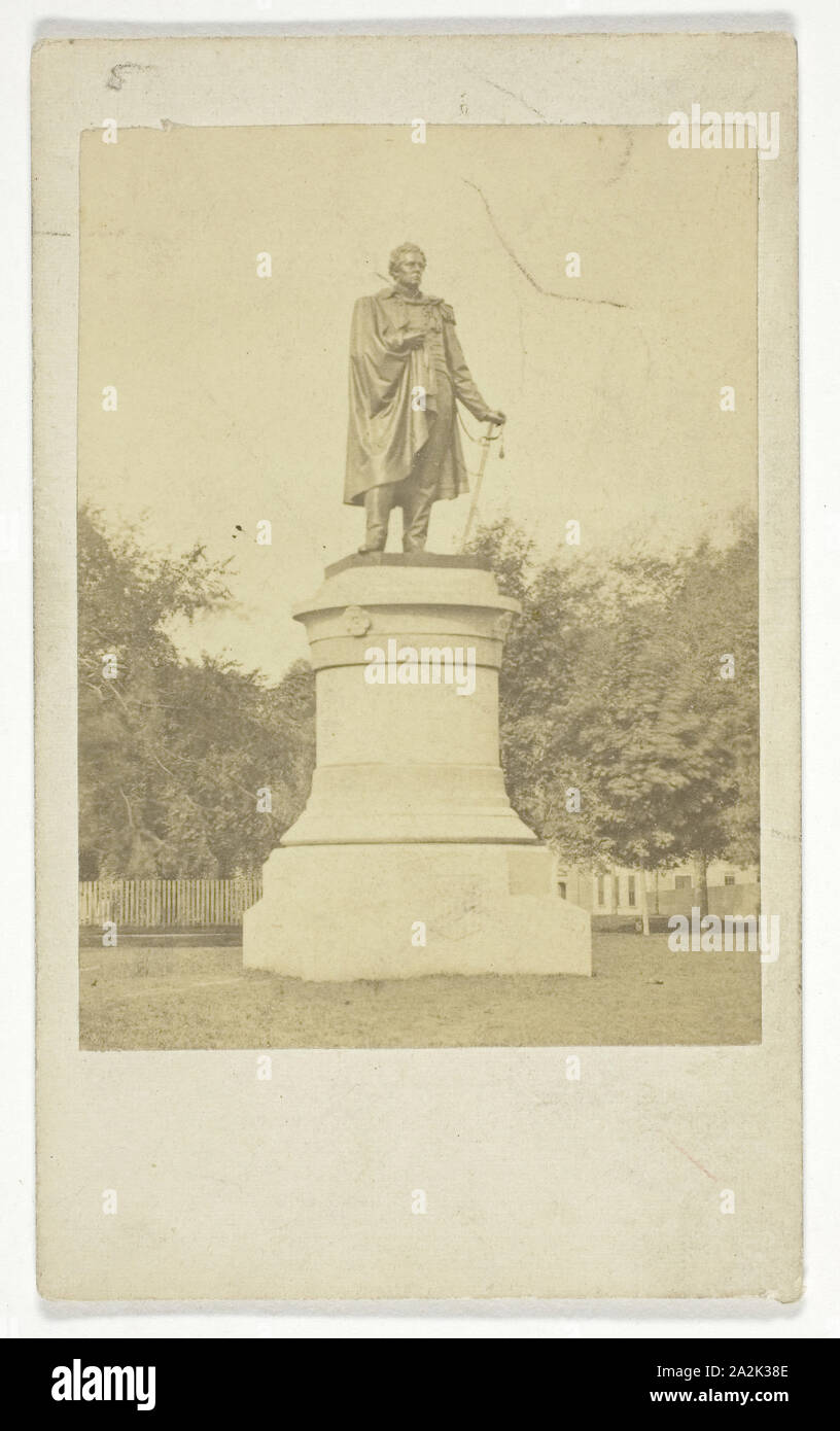 Statue du commodore Matthew Perry, 1850/89, Joshua Appleby Williams, États-Unis, actif entre 1850 et 1880, aux États-Unis, à l'albumine, 7,3 x 5,4 cm (image), 10.1 x 6.1 cm (carte Banque D'Images