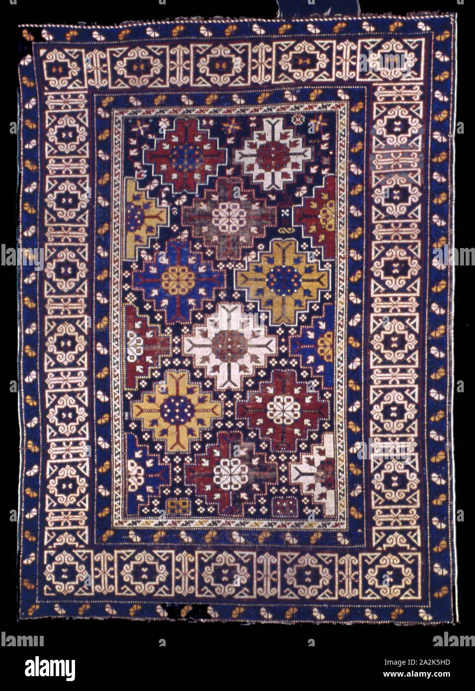 Tapis, 1875/1900, du Caucase, Shirvan, du Caucase, de la laine, tissage ordinaire avec des trames d'emballage supplémentaire formant coupés au moyen d'une technique connue sous le nom de 'Ghiordès noeuds Banque D'Images