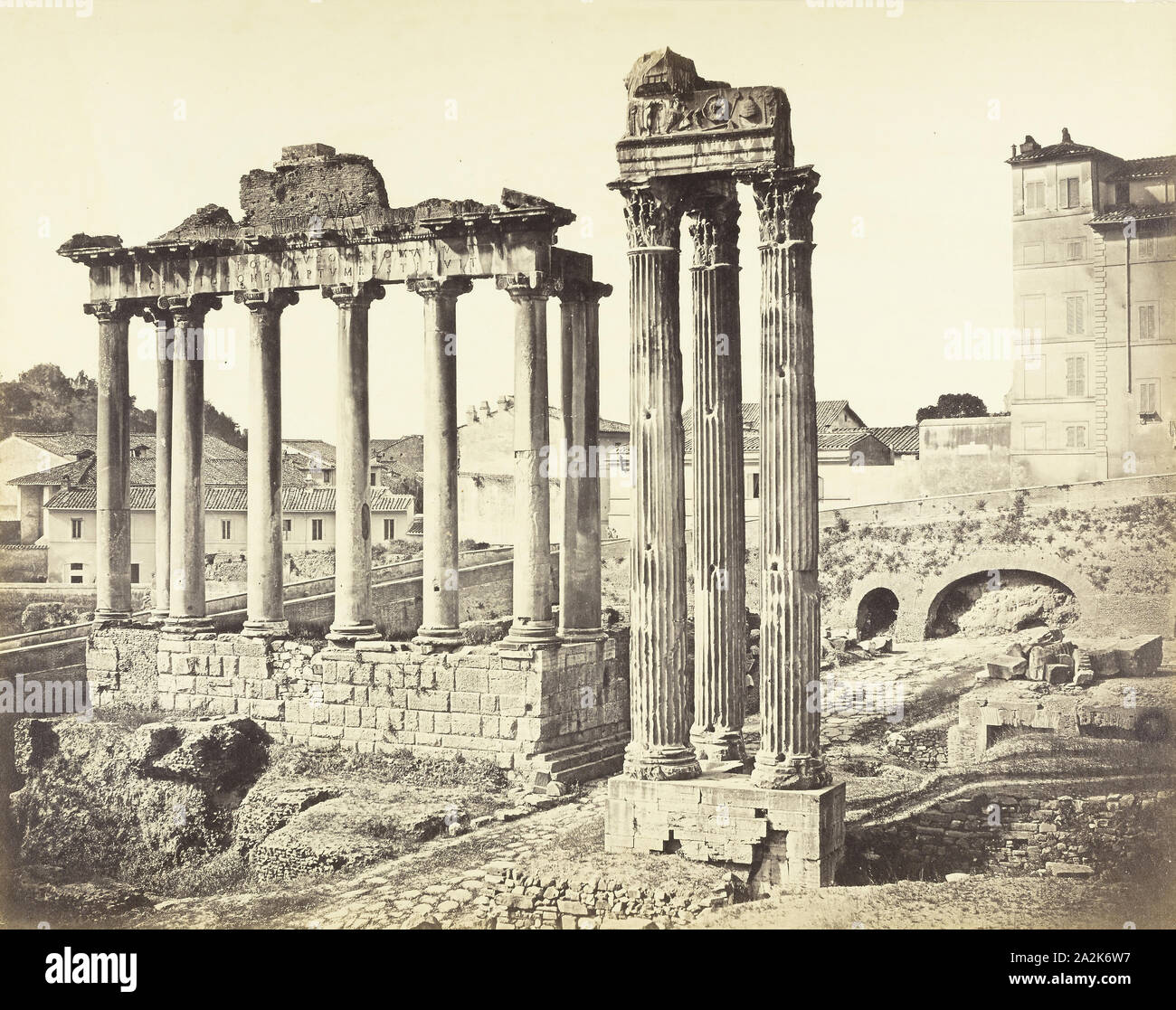 Sans titre (ruines du Forum Romain), ch. 1867, Robert MacPherson, Écossais, 1811-1872, l'Écosse, à l'albumine, 31,5 x 40,2 cm (image/papier), 46,4 x 64,1 cm (mont Banque D'Images