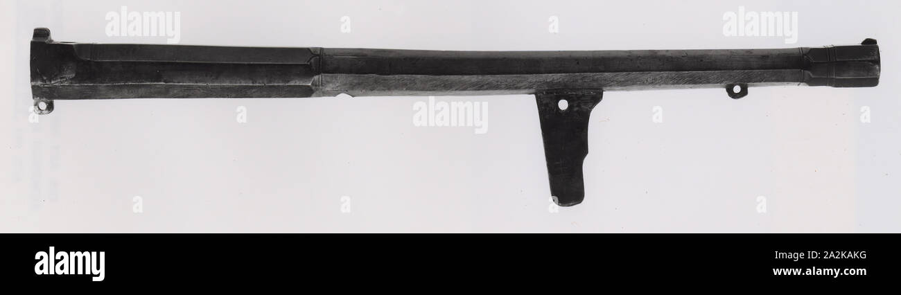 Pistolet (mur) Hakenbüchse avec Stock et Stand, début du xvie siècle, européen, peut-être l'allemand, l'Europe, Bronze, longueur de canon : 39 1/16 in. (99,3 cm Banque D'Images