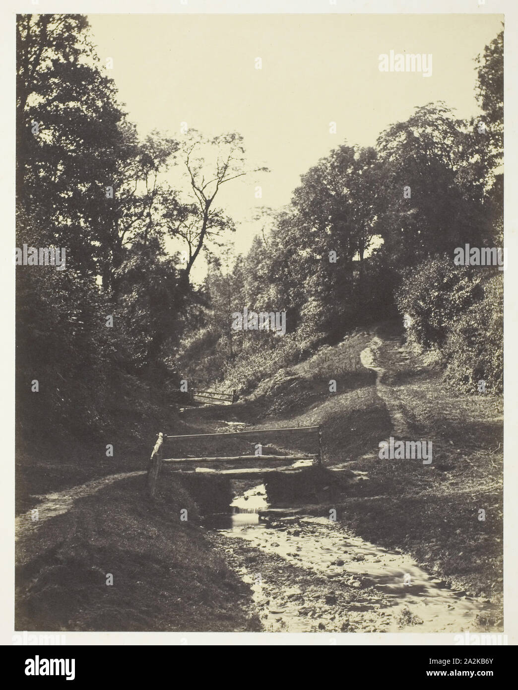 Scène près Godalming, Surrey, c. 1856, Alfred Rosling, anglais, 1802-1880, l'Angleterre, à l'albumine, 21,7 × 17,2 cm (image/papier), 44,7 × 33 cm (mont Banque D'Images