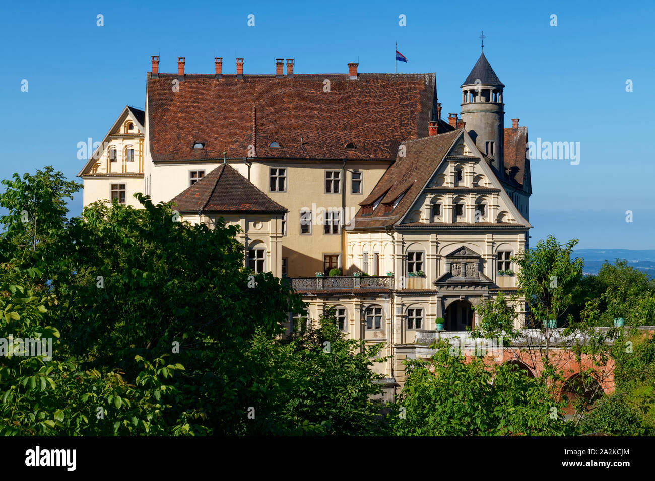 Château de Heiligenberg dans la région de Linzgau, près du lac de Constance, du quartier de Bodensee, du Bade-Wurtemberg, en Allemagne Banque D'Images