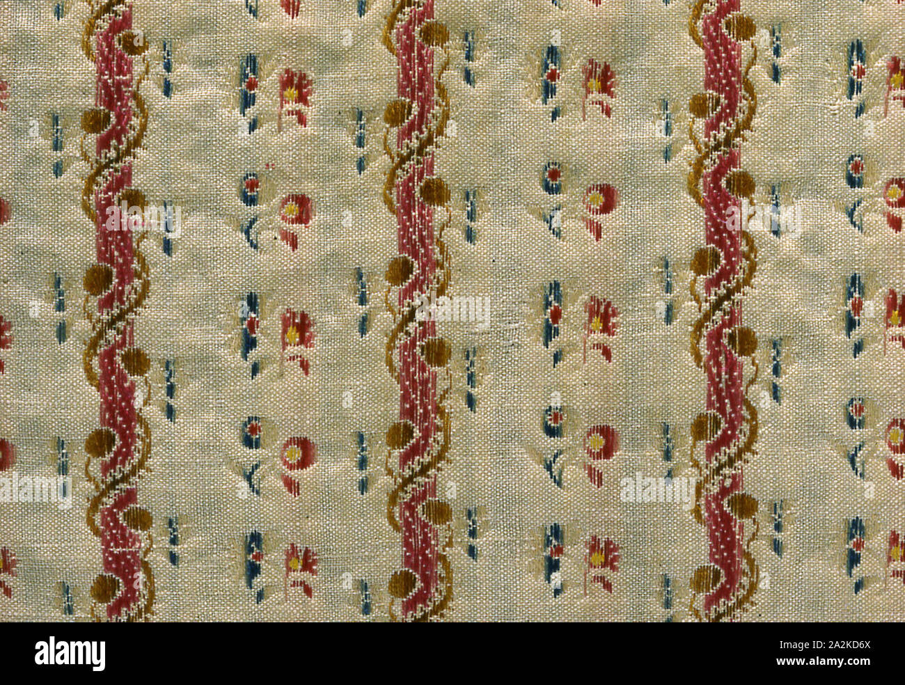 De Bord, 18e siècle, l'Angleterre ou la France, l'Angleterre, de la laine, tissage ordinaire avec des motifs supplémentaires de Funes, 97,8 × 44,8 cm (38 1/2 x 17 5/8 po Banque D'Images
