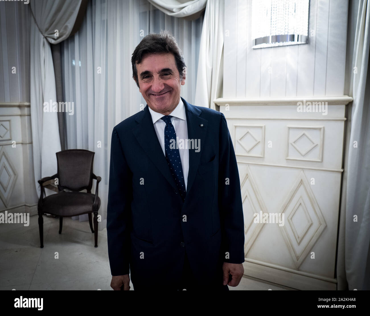 Entrepreneur Urbano Cairo assiste à la fête d'anniversaire de la revue OGGI, à l'hôtel Principe di Savoia à Milan Banque D'Images