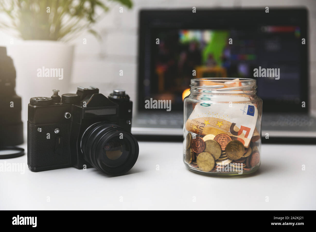 Emploi photographe - faites de l'argent avec vos photos Banque D'Images