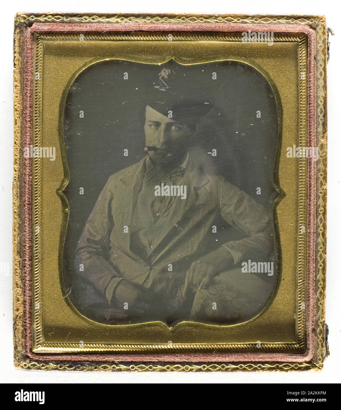 Sans titre, 1839/99, 19e siècle, Lieu inconnu, daguerréotype, 8,3 x 7 cm (plaque), 9,2 x 8 x 0,9 cm (cas Banque D'Images