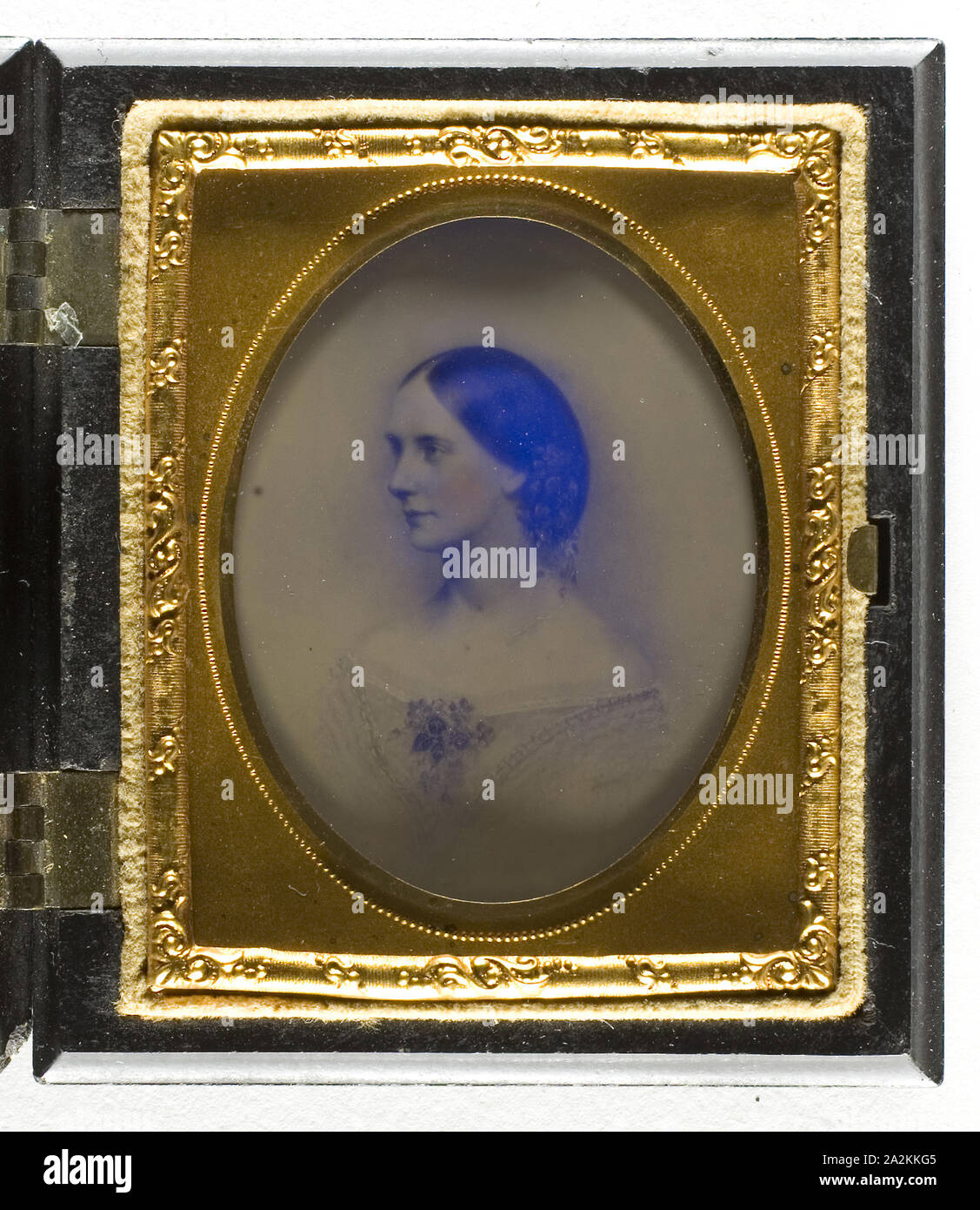 Sans titre, 1839/99, 19e siècle, Lieu inconnu, ambrotypes, 6.4 x 5.1 cm (plaque), 8 x 6,8 x 2,1 cm (cas Banque D'Images