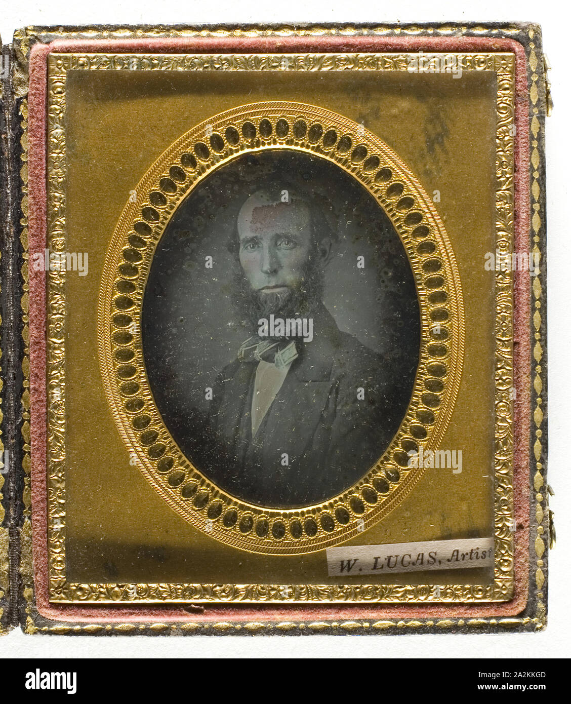 Sans titre, 1839/99, W. Lucas, 19e siècle, Lieu inconnu, ambrotypes, 8,3 x 7 cm (plaque), 9,4 x 8 x 1,5 cm (cas Banque D'Images