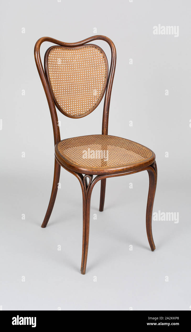 Side Chair, conçu c. 1851, Fabriqué c. 1855, conçu par Michael Thonet, autrichien, 1796-1871, faites par Gebrüder Thonet, autrichien, 1853-1921, l'Autriche, l'Hêtre, canne à sucre, 90,8 × 42,1 × 52,4 cm (35 3/4 x 16 3/8 x 20 5/8 po Banque D'Images