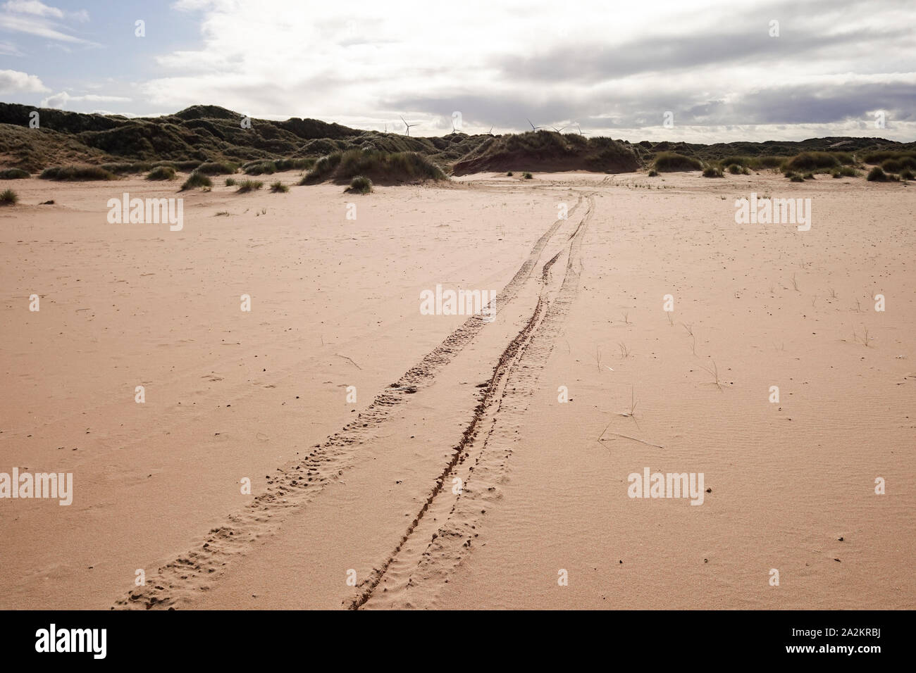 Dunes de sable à Balmeie Beach Aberdeen Banque D'Images