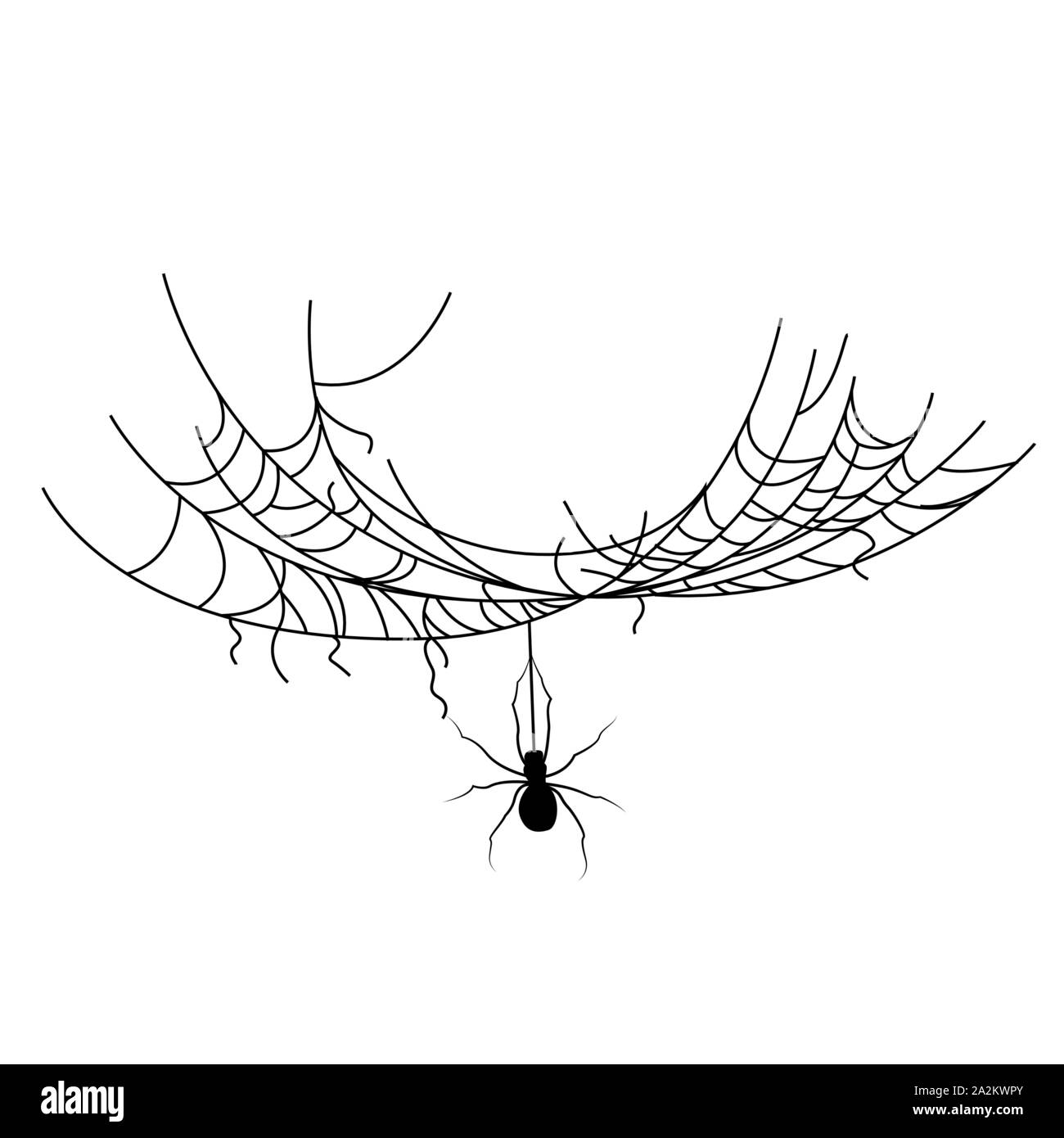 Ensemble d'araignée de formes différentes avec black spiders isolated Illustration de Vecteur