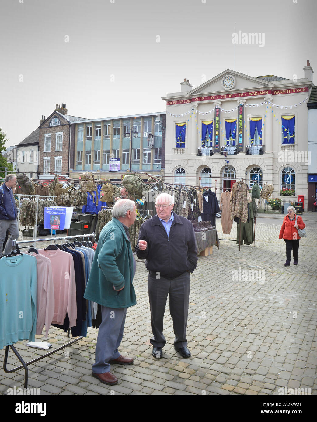 Marché de Ripon Yorkshire Angleterre Grande-bretagne UK Banque D'Images