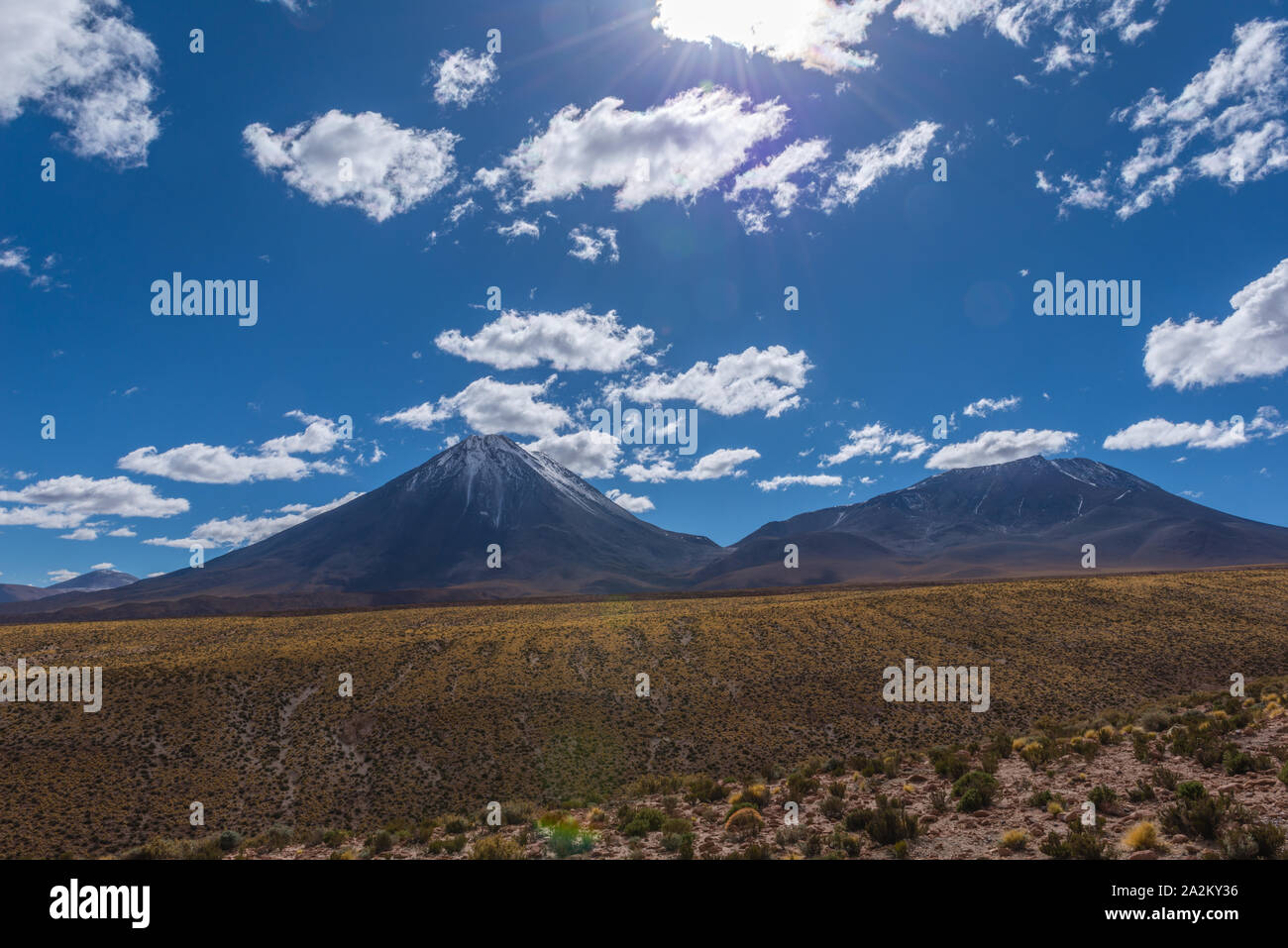 Le long de la route nationale à partir de San Pedro de Atacama, au Chili, à la frontière avec l'Argentine ville de Jama, République du Chili, en Amérique latine Banque D'Images