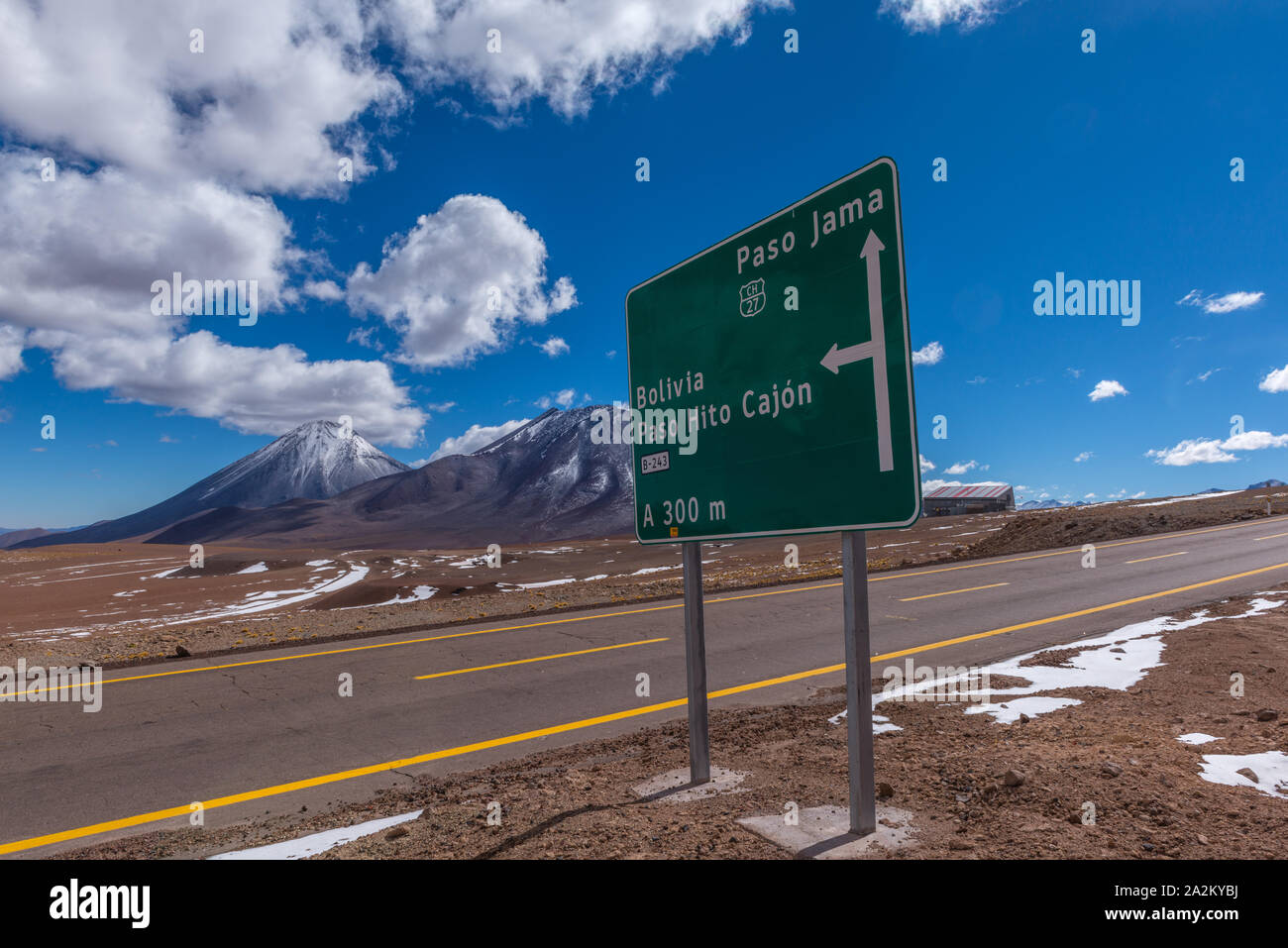 Le long de la route nationale à partir de San Pedro de Atacama, au Chili, à la frontière avec l'Argentine ville de Jama, République du Chili, en Amérique latine Banque D'Images