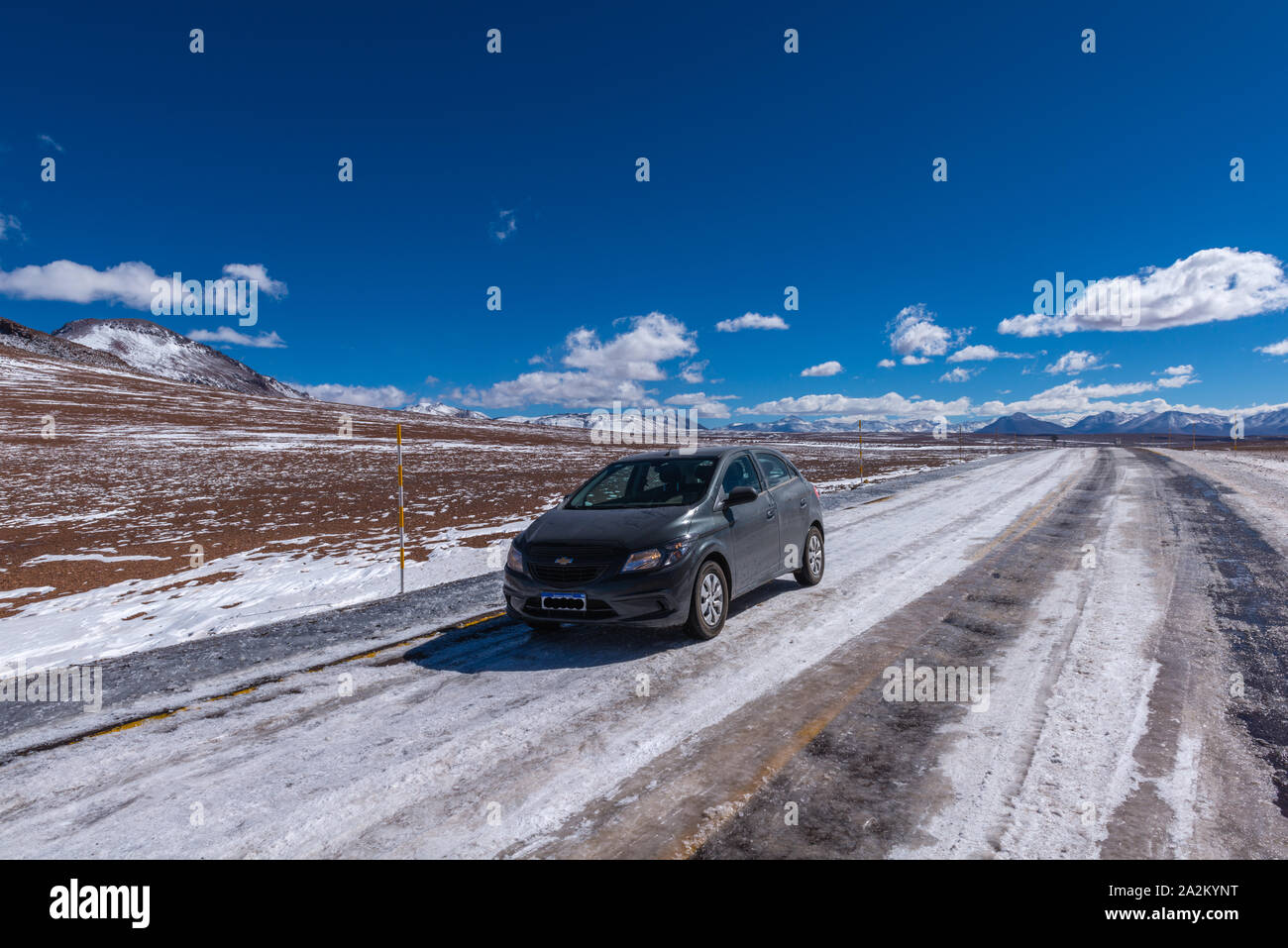 Le long de la route nationale à partir de San Pedro de Atacama, au Chili, à la frontière avec l'Argentine ville de Jama, République du Chili, en Amérique latine Banque D'Images