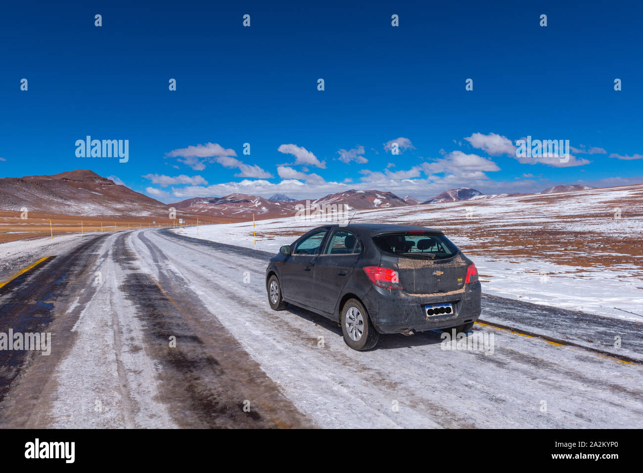 Le long de la route nationale à partir de San Pedro de Atacama, au Chili, à la frontière avec l'Argentine ville de Jama, République du Chili, en Amérique latine Banque D'Images