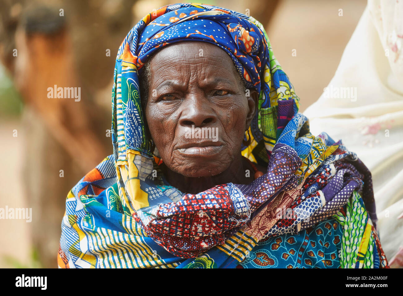 Bénin Nikki vieille femme 20-6-2018 foto Jaco Claude Rostand Banque D'Images