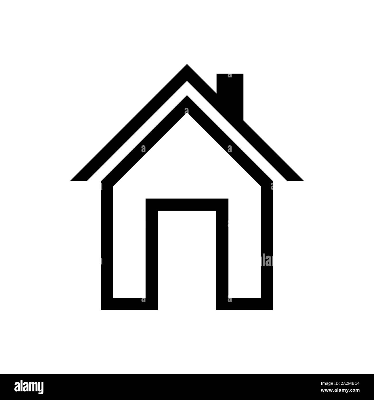 Chambre simple vecteur icône symbole logo Illustration de Vecteur