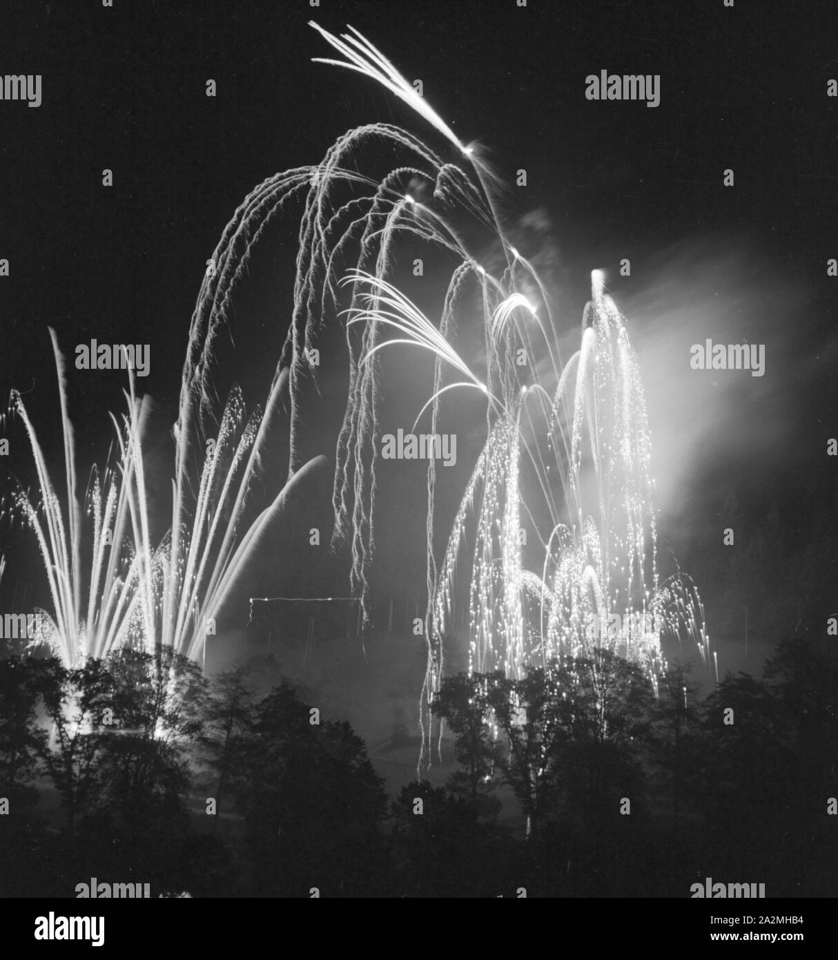 Feuerwerk, Deutschland 1930er Jahre. D'artifice, Allemagne 1930. Banque D'Images