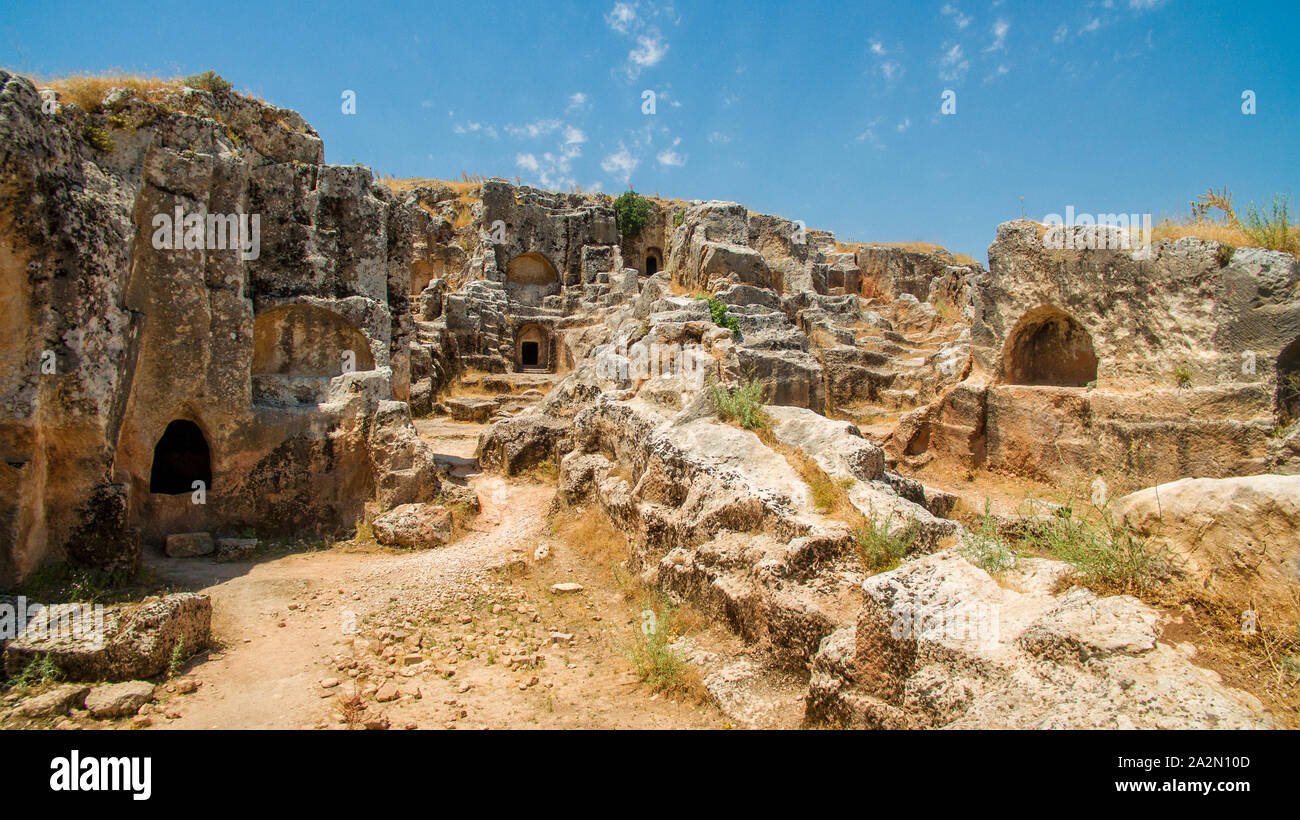 Ruines de Pirin. Perre antik kenti, une petite ville de royaume de Commagène. Adiyaman. La Turquie Banque D'Images