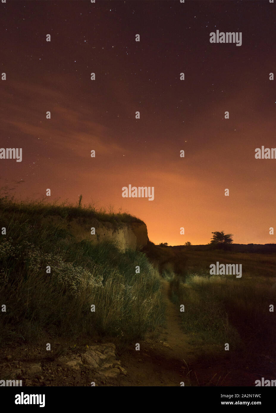 Sky à Belgrade dans la nuit Banque D'Images