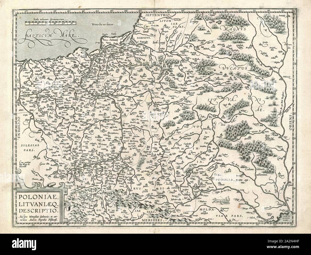 La carte, Territorio di Siena con il dvcato di Castro, impression sur cuivre Banque D'Images