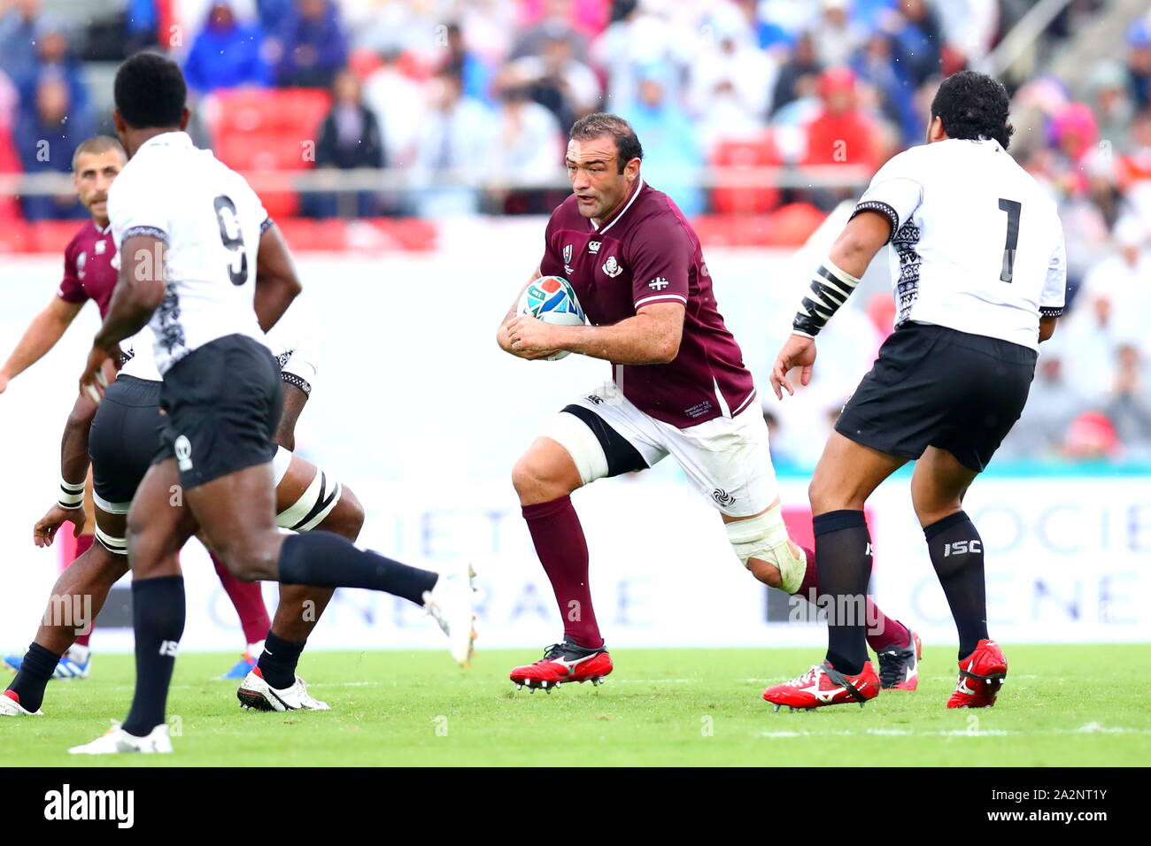 Osaka, Osaka, Japon. 3e oct, 2019. Mamuka Gorgodze (GEO) Rugby : Coupe du Monde de Rugby 2019 extérieure D match entre la Géorgie 10-45 au stade de rugby des Fidji Hanazono dans Osaka, Osaka, Japon . Credit : Naoki Nishimura/AFLO SPORT/Alamy Live News Banque D'Images