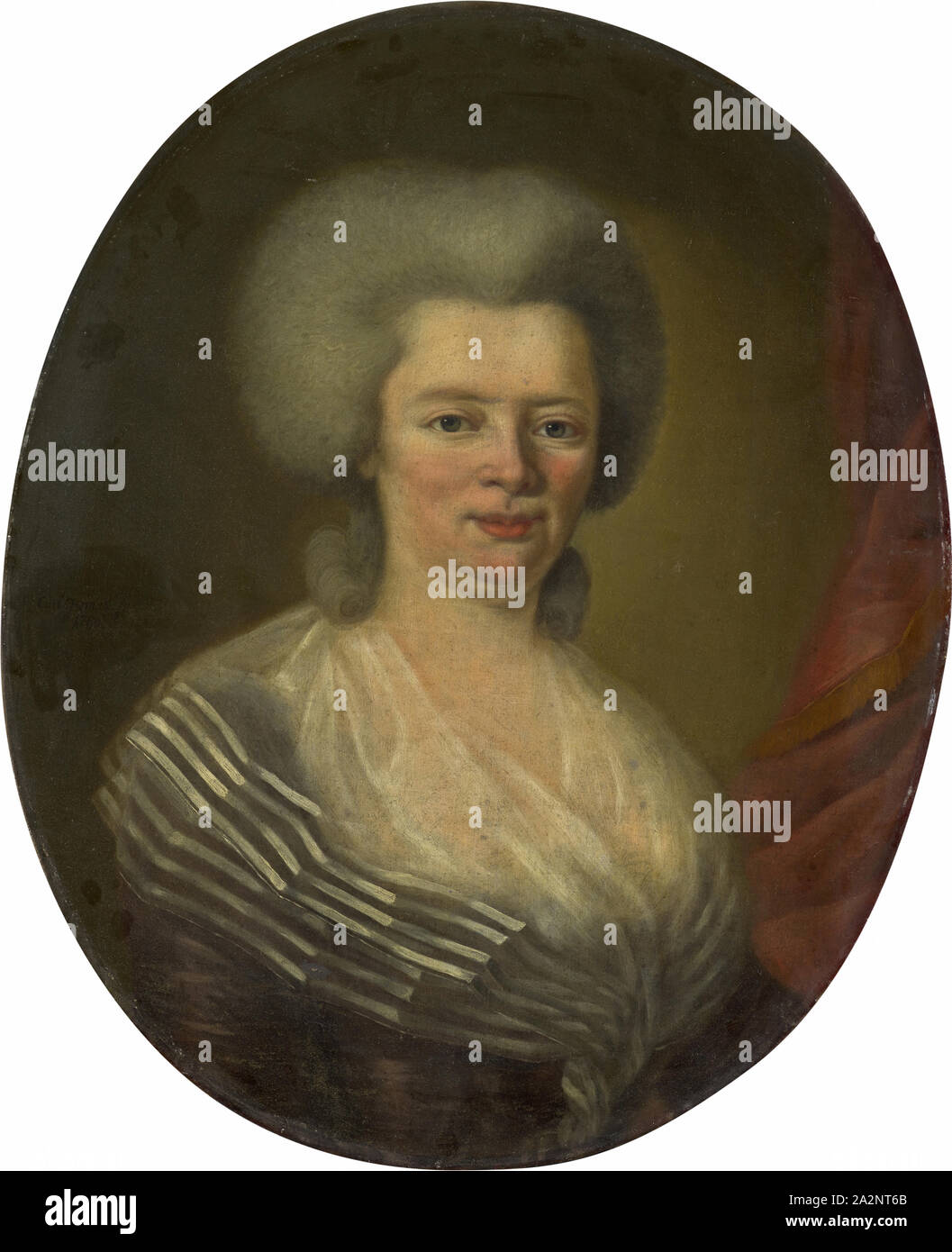 Portrait de Valerie Mieg-Thurneysen, 1786, huile sur toile, 64 x 51,5 cm, signé et daté à gauche au-dessus de l'épaule : Carl allemand [n] fc., 1786, Carl Germann, Lichtensteig/St. Gall 1755-1830 Soleure Banque D'Images