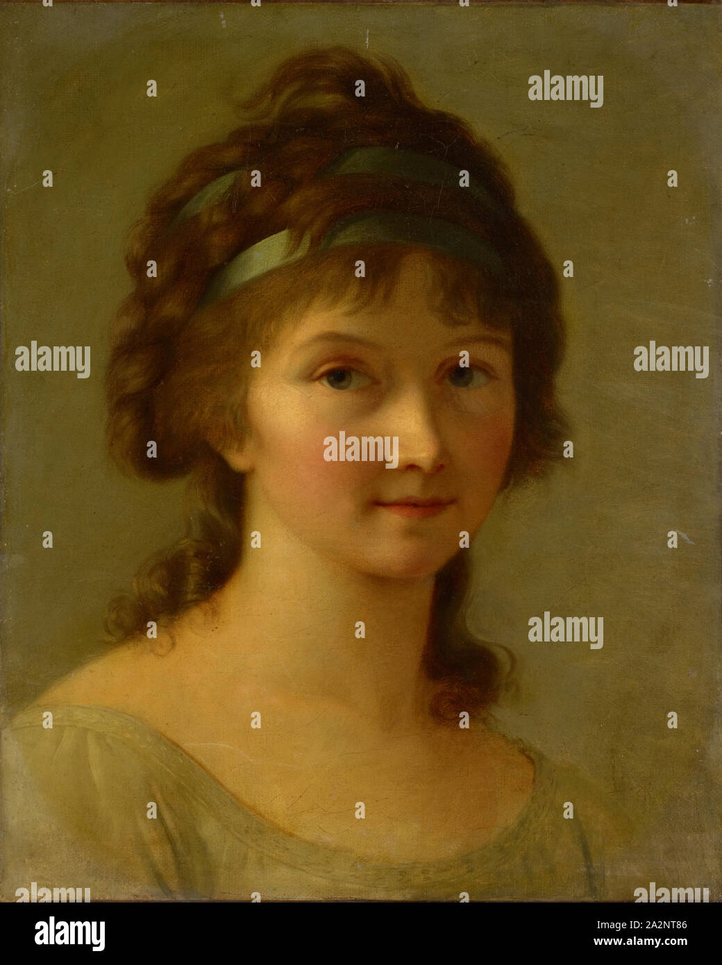 Portrait de femme, huile sur toile, 40 x 32,5 cm, non marqué, Marie Louise Élisabeth Vigée-Lebrun, (Kopie nach ( ?) / copier après ( ?)), Paris 1755-1842 Louveciennes Banque D'Images