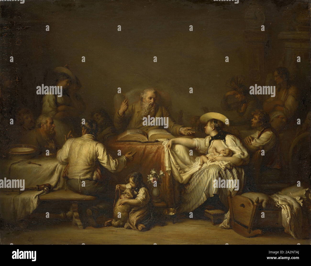 La Chambre de dévotion, huile sur toile, 70,5 x 89,5 cm, non marqué, Pierre Nicolas Legrand, Pont-l'Evêque/Normandie 1758-1829 Bern Banque D'Images