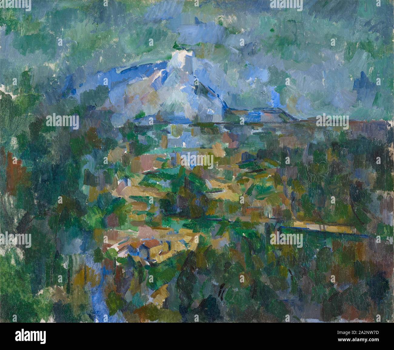Le Mont Sainte-Victoire vu des Lauves, 1904/1906, huile sur toile, 59,9 x 72,2 cm, non marqué, Paul Cézanne, Aix-en-Provence 1839-1906 Aix-en-Provence Banque D'Images