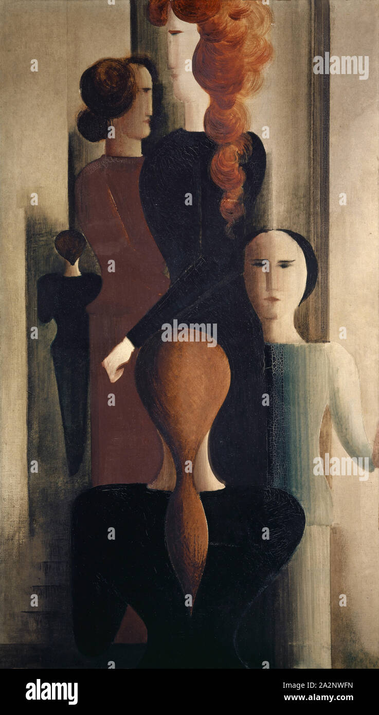 Escalier de la femme, 1925, huile sur toile, 120,6 x 68,9 cm, inscrit sur le dos de la toile, datée et signée : Frauentreppe, Juli 25, Weimar Osk Schlemmer, Oskar Schlemmer, Stuttgart 1888-1943 Baden-Baden Banque D'Images