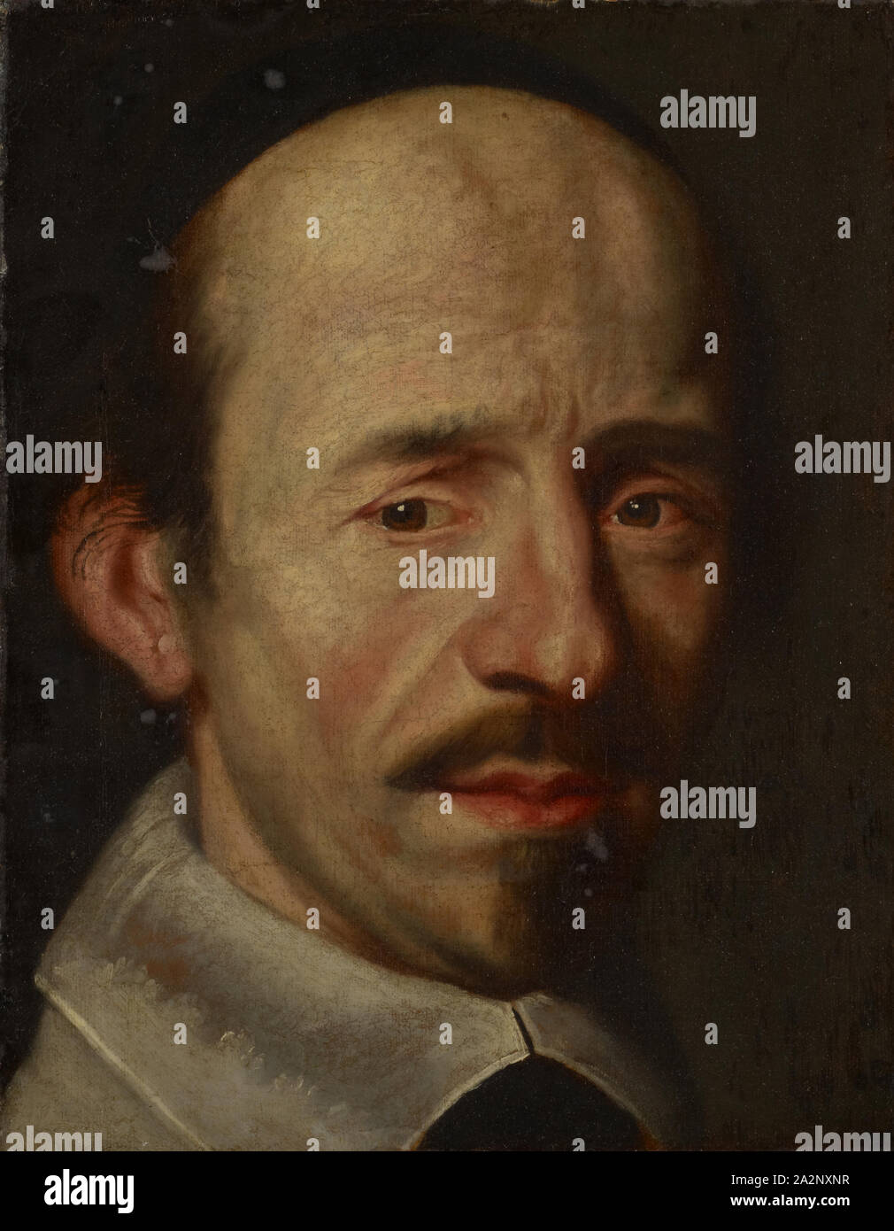 Portrait de Martin de Barco, abbé de Saint-Cyran-en-Brenne, xviie s., huile sur toile, 30 x 23 cm, non marqué, Philippe de Champaigne, (Kopie nach / copie après), Brüssel 1602-Paris 1674 Banque D'Images