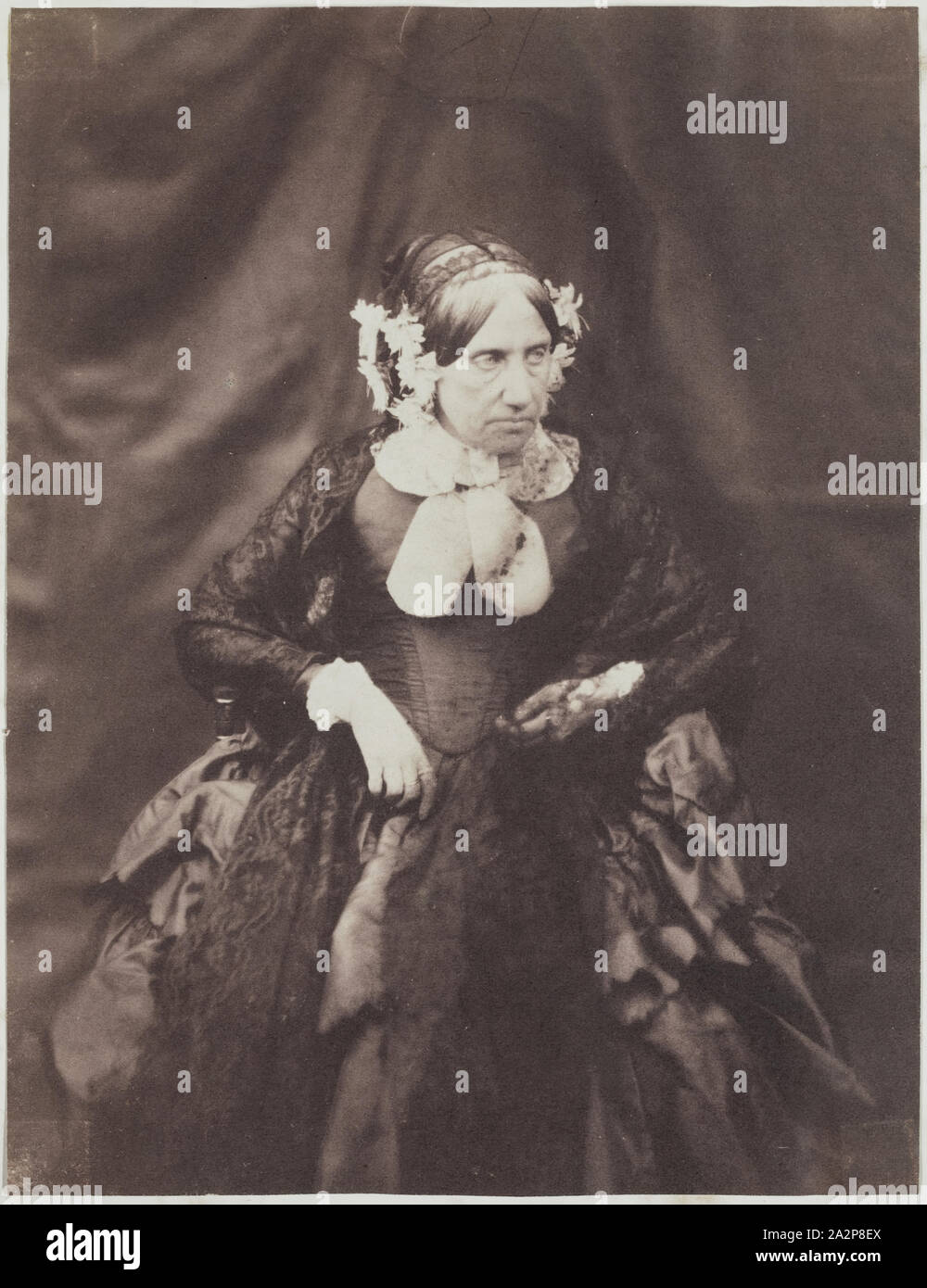 Joseph Vigier, Français, 1821-1894, Portrait de femme, 1852, de sel, de l'image d'impression : 6 1/8 × 7 1/2 pouces (15,6 × 19,1 cm Banque D'Images