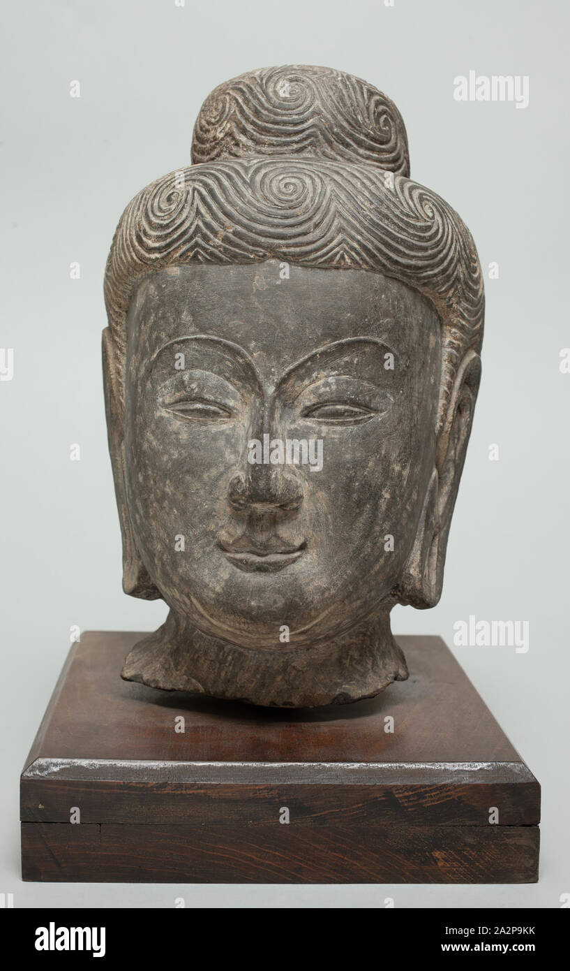 Inconnu (Chinois), tête de Bouddha, 618/906, 9 5/8 po Banque D'Images