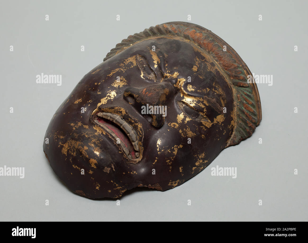 Inconnu (japonais), Masque de Komoku 10, 1185/1334, la sculpture sur bois, hauteur : 9 1/2 po Banque D'Images