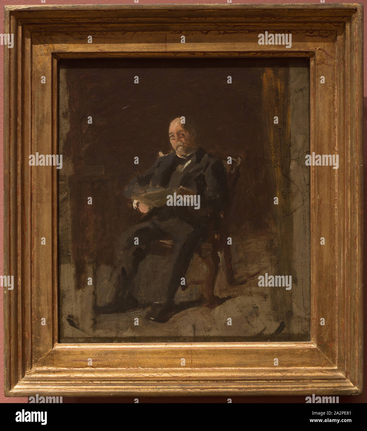 Thomas Cowperthwaite Eakins, American, 1844-1916, Robert M. Lindsay, 1900, huile sur conseil de l'académie, non monté : 11 3/4 × 10 5/8 pouces (29,8 × 27 cm Banque D'Images