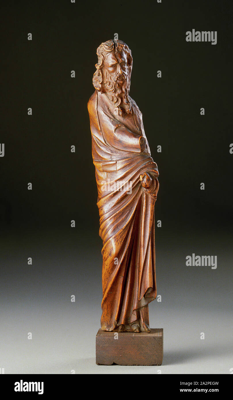 L'école de Giovanni Pisano, italien, 1245-1319, Prophète, fin 14ème/début du 15ème siècle, buis, 7 3/4 po Banque D'Images