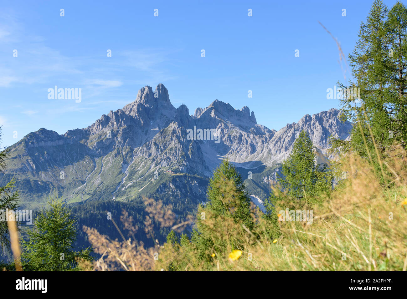 Montagnes de Dachstein : sommet de Bischofsmütze Salzkammergut, Salzbourg, Autriche Banque D'Images