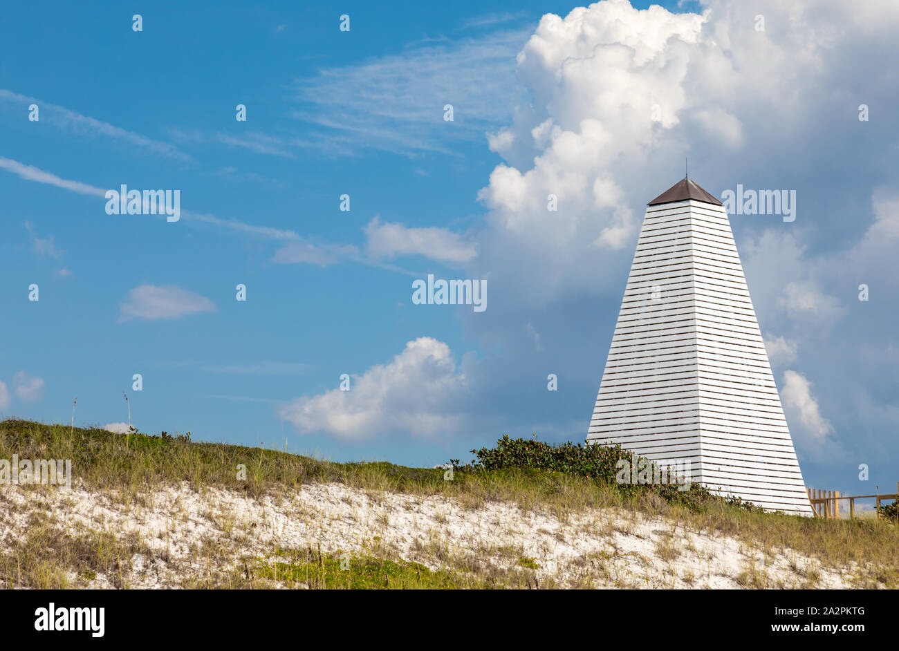 Grands repères terrestres de Seaside, Floride Banque D'Images