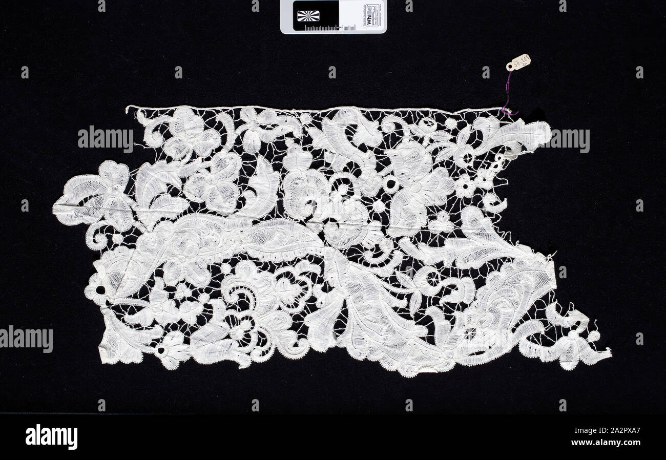 Inconnu (belge), fragment volant, 19e siècle, la dentelle Banque D'Images