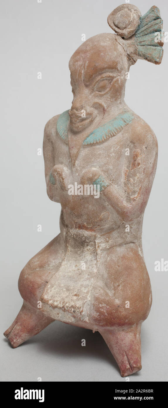 Maya précolombienne, cerfs, Sifflet, entre 700 et 900, terre cuite, Total : 6 pouces (15.2 cm Banque D'Images